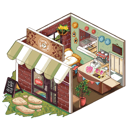 Corgi Café Pixel